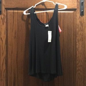 Black tank with orange bow back